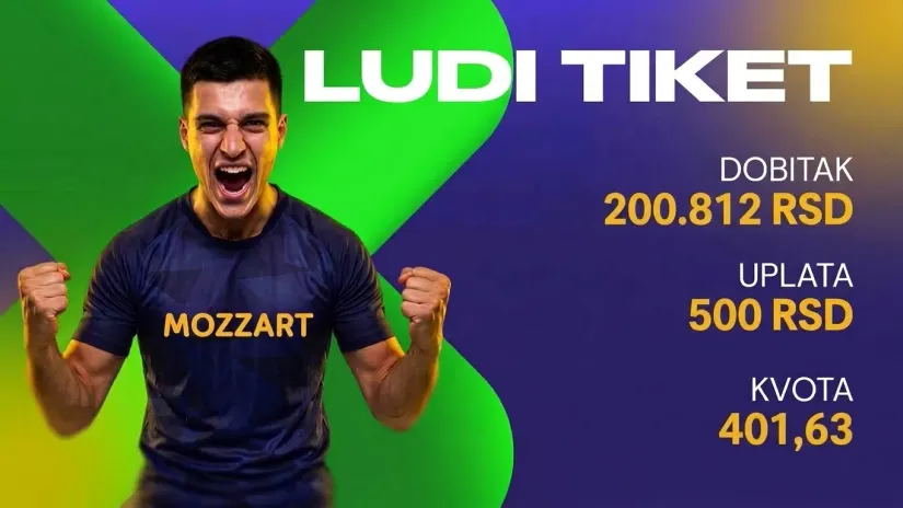 LUDI TIKET, ponedeljak, 200.812 dinara: Kanonada golova