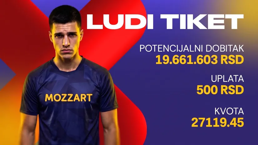 LUDI TIKET (-), subota, 19.661.603 dinara: Pa, kud niste još jedan ranije dali?!